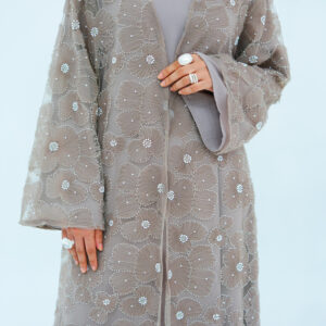 Stylish Casual And Elegant Floral Beaded Cardigan