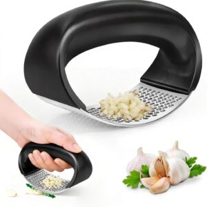 304 Stainless Steel Garlic Press Rocker  Ergonomic Garlic Mincer, Crusher, And Grinder With Comfortable Grip For Kitchen, Home, And Cooking