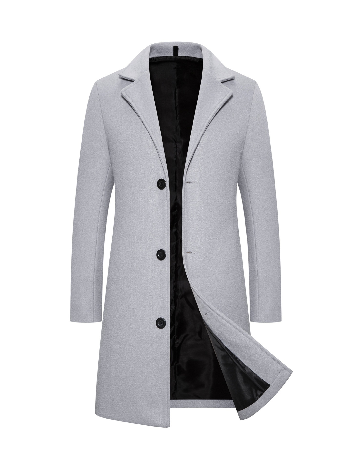 Woolen Plus Size Casual Style Coat - Image 4