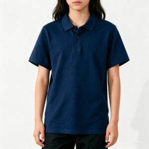 Mens Summer Thin Ice-silk Short-sleeve Polo Shirt With A Turn-down Collar