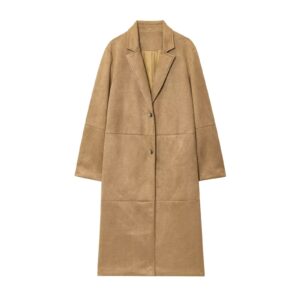 New Fashion Loose Casual Elegant Minimalist Suede Coat Jacket